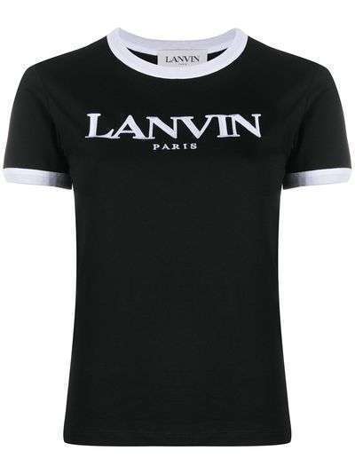 LANVIN футболка с контрастным логотипом