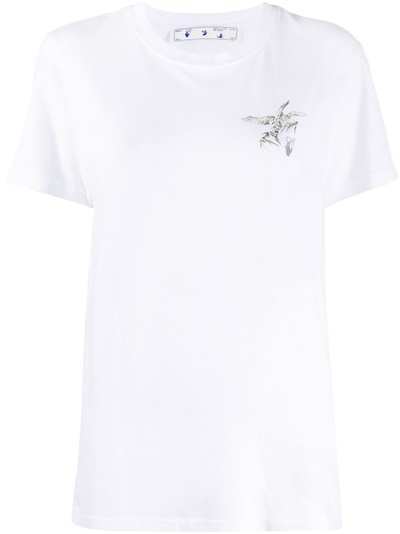 Off-White футболка с вышивкой