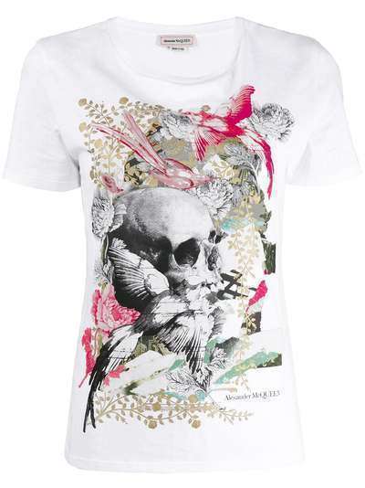 Alexander McQueen футболка Gilded с декором Skull