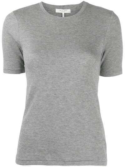 Rag & Bone /Jean футболка в рубчик с круглым вырезом