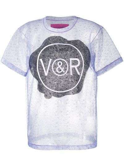 Viktor & Rolf кружевная футболка Sealed с логотипом