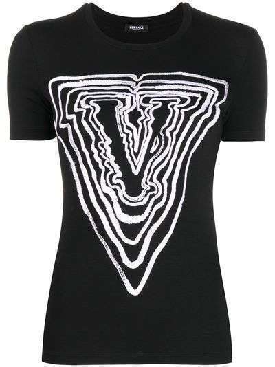 Versace футболка с логотипом VLogo
