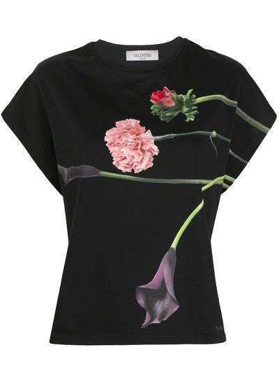 Valentino футболка с цветочным узором