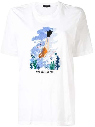 Markus Lupfer футболка с логотипом и пайетками