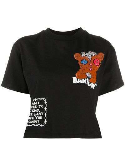 BARROW укороченная футболка с принтом Voodoo Bear