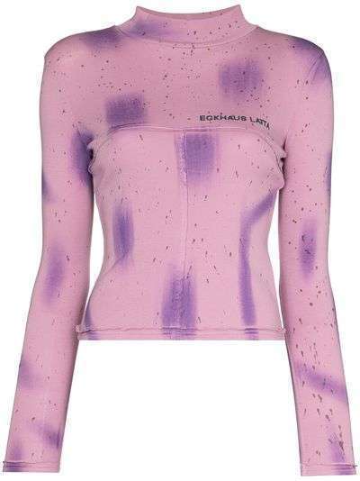 Eckhaus Latta футболка Lapped Baby с эффектом разбрызганной краски