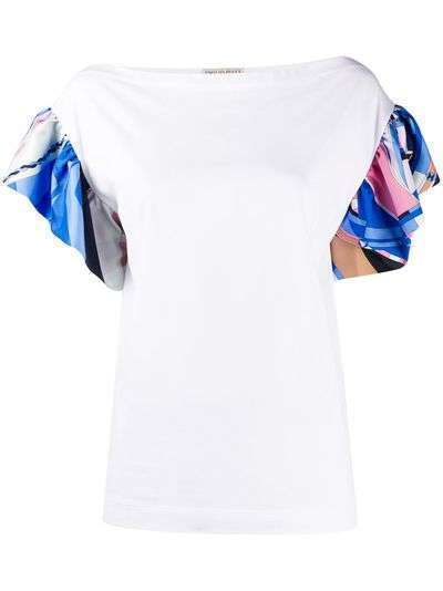 Emilio Pucci футболка с оборками на рукавах