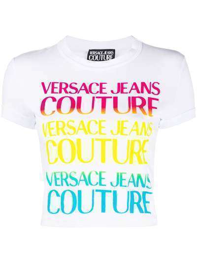 Versace Jeans Couture укороченная футболка с логотипом