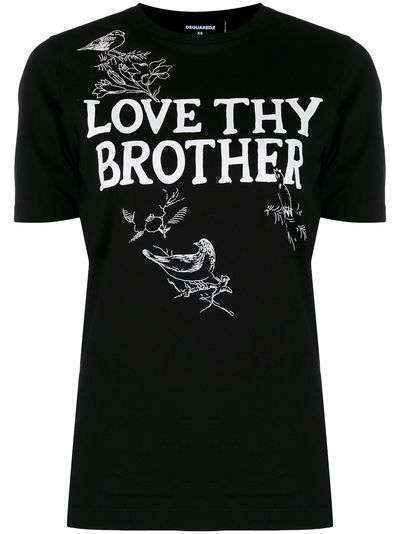 Dsquared2 футболка с принтом Love Thy Brother