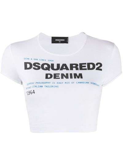 Dsquared2 укороченная футболка с логотипом