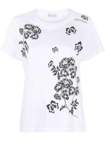 RedValentino футболка с цветочным принтом