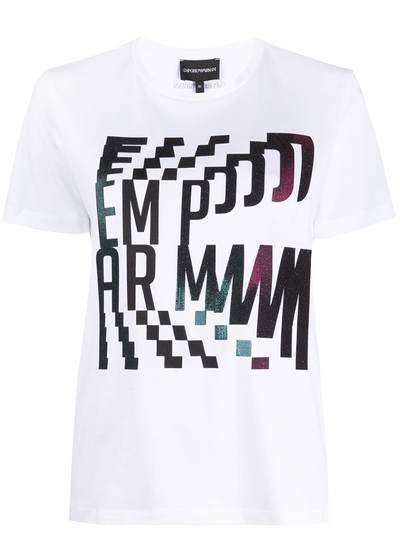 Emporio Armani футболка с абстрактным логотипом