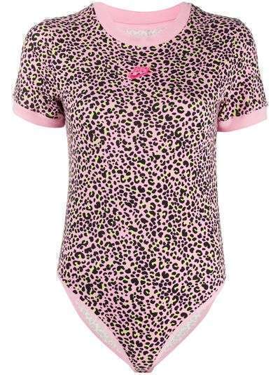 Nike футболка с леопардовым принтом