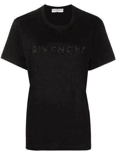 Givenchy футболка с вышитым логотипом