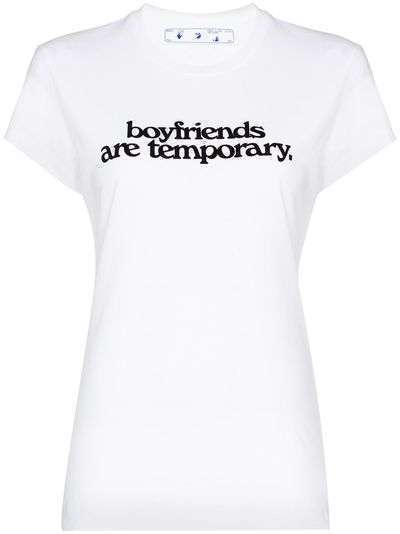 Off-White футболка Boyfriends с надписью