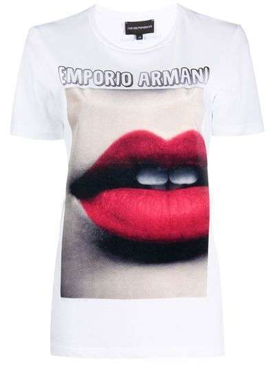 Emporio Armani футболка с круглым вырезом и принтом