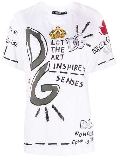 Dolce & Gabbana футболка с короткими рукавами и графичным принтом