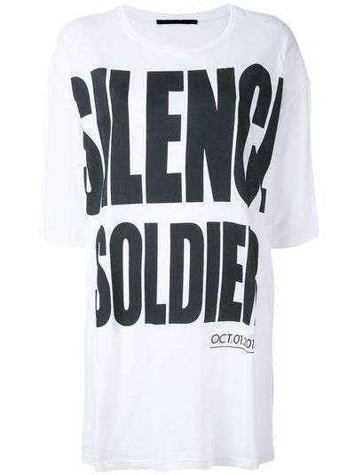 Haider Ackermann свободная футболка 'Silence is Golden'