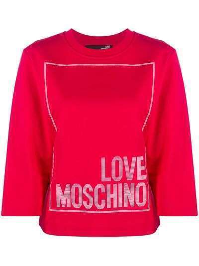 Love Moschino топ с круглым вырезом и логотипом