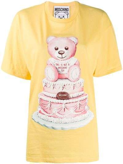 Moschino футболка Teddy Cake с принтом