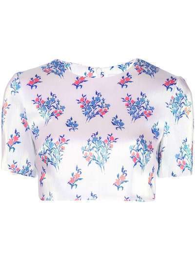 AREA укороченная футболка с цветочным узором