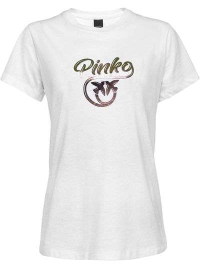 Pinko футболка с круглым вырезом и логотипом