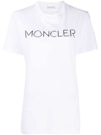 Moncler футболка с аппликацией-логотипом