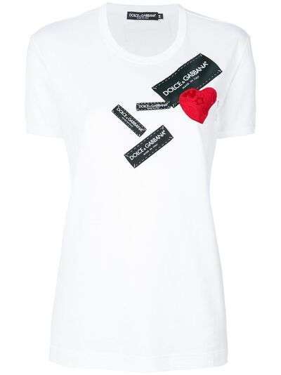 Dolce & Gabbana футболка с сердцем и логотипом
