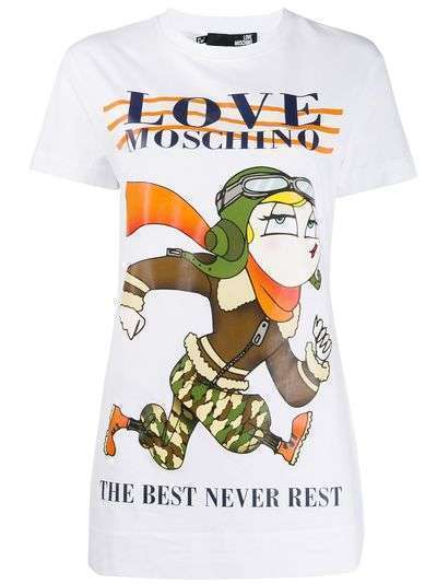 Love Moschino футболка с круглым вырезом и принтом