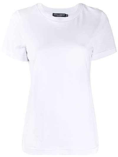Dolce & Gabbana узкая футболка с нашивкой-логотипом