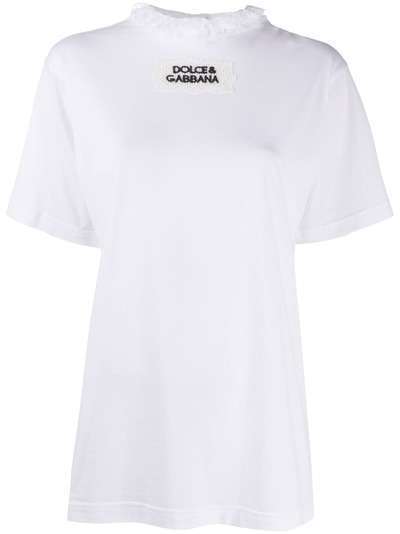 Dolce & Gabbana футболка с короткими рукавами и оборками на воротнике