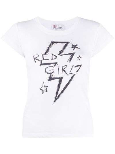 RedValentino футболка с принтом Red Girl