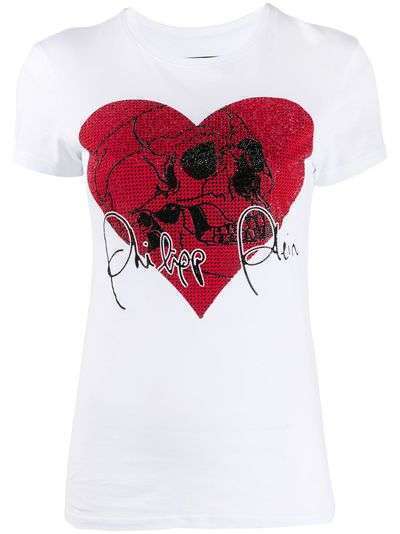 Philipp Plein футболка Love Plein с декором Skull