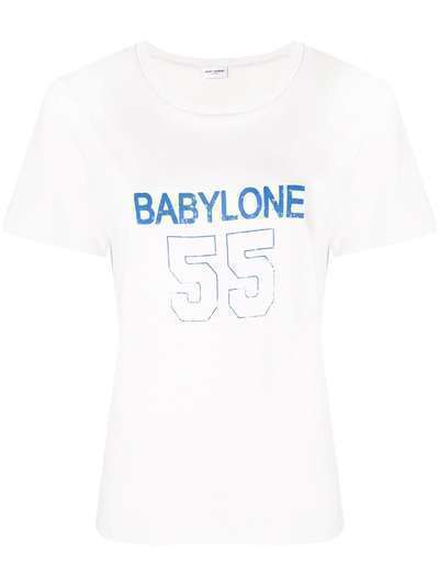 Saint Laurent футболка с принтом 'Babylone'