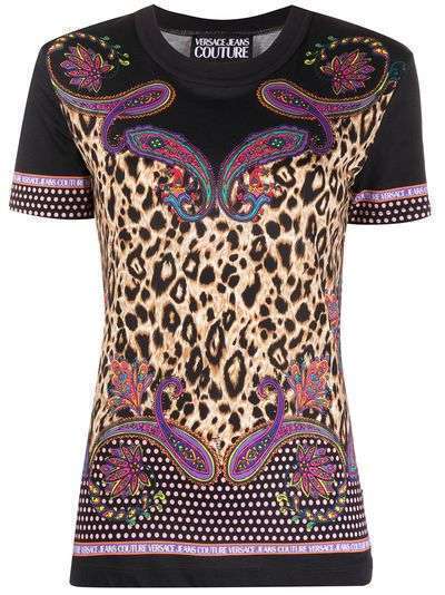 Versace Jeans Couture футболка с леопардовым принтом
