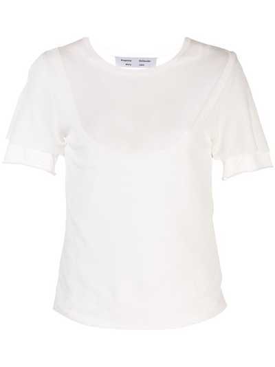 Proenza Schouler White Label футболка с вырезом
