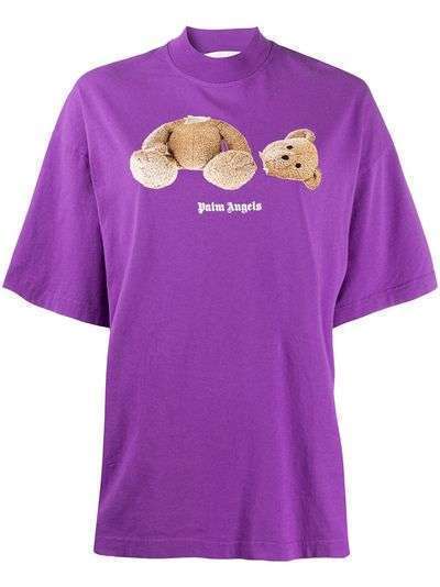 Palm Angels PALM ANGELS BEAR OVER TEE PURPLE BROWN