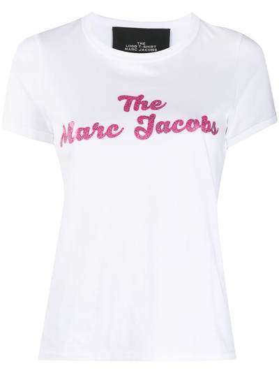 Marc Jacobs футболка с логотипом и блестками