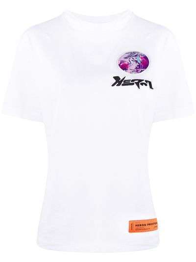 Heron Preston футболка с круглым вырезом и вышивкой