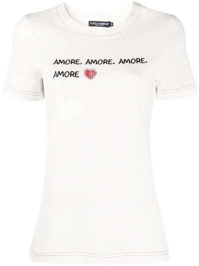 Dolce & Gabbana футболка с надписью Amore