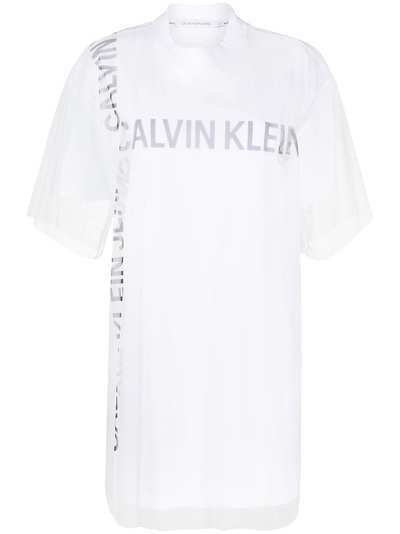 Calvin Klein Jeans футболка оверсайз с сетчатым слоем