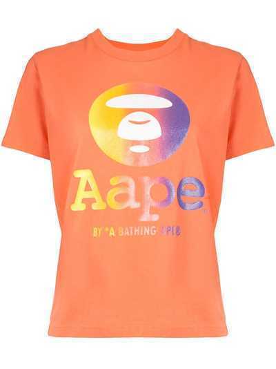 AAPE BY *A BATHING APE® футболка с короткими рукавами и градиентным логотипом