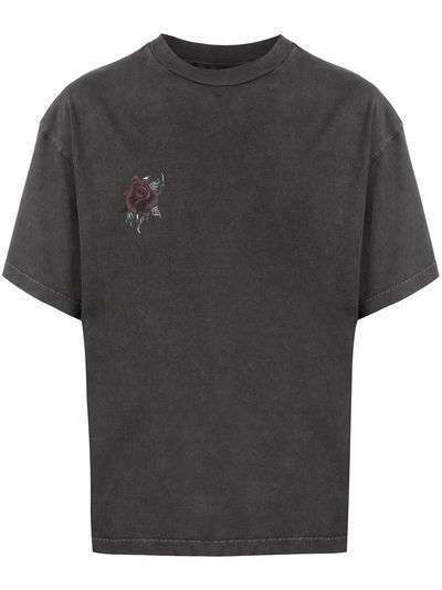 Y/Project футболка асимметричного кроя с цветочным принтом