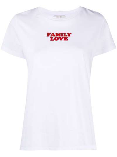 Sandro Paris футболка с принтом Family Love