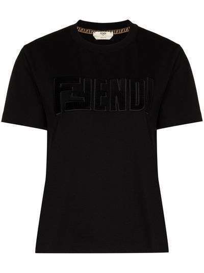 Fendi футболка с аппликацией-логотипом