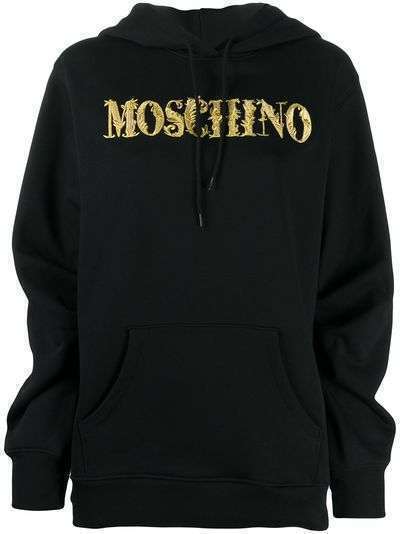 Moschino худи с вышитым логотипом