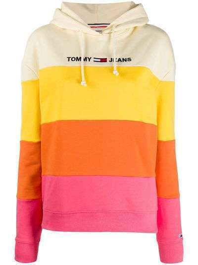 Tommy Jeans худи в стиле колор-блок с логотипом