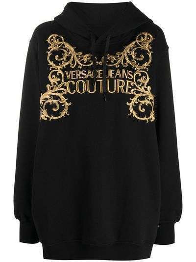 Versace Jeans Couture худи оверсайз с вышитым логотипом