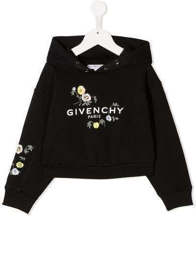Givenchy Kids худи с цветочным принтом и логотипом