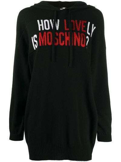 Love Moschino свитер How Lovely с капюшоном